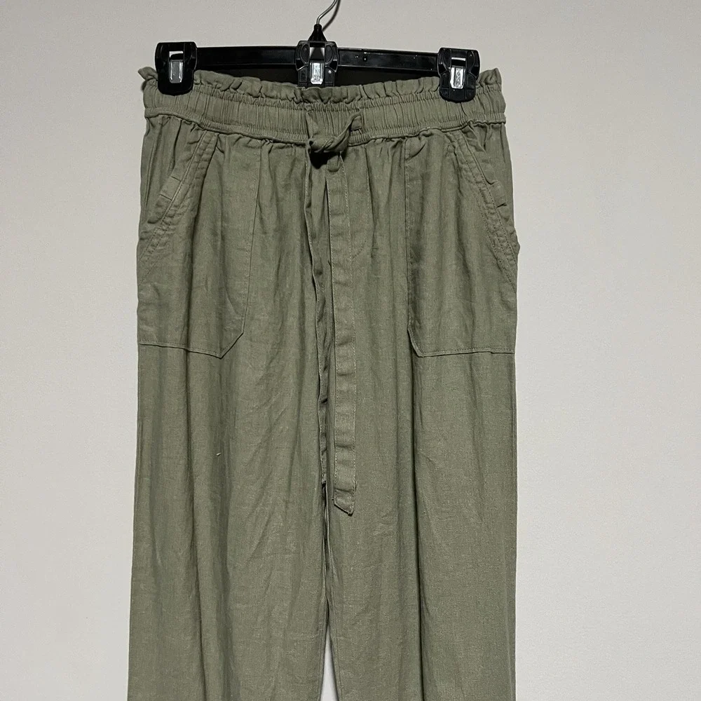 Sincerely Jules Women's Small Boho Convertible Pant Elastic Ruffle Waist NWT - Picture 2 of 7